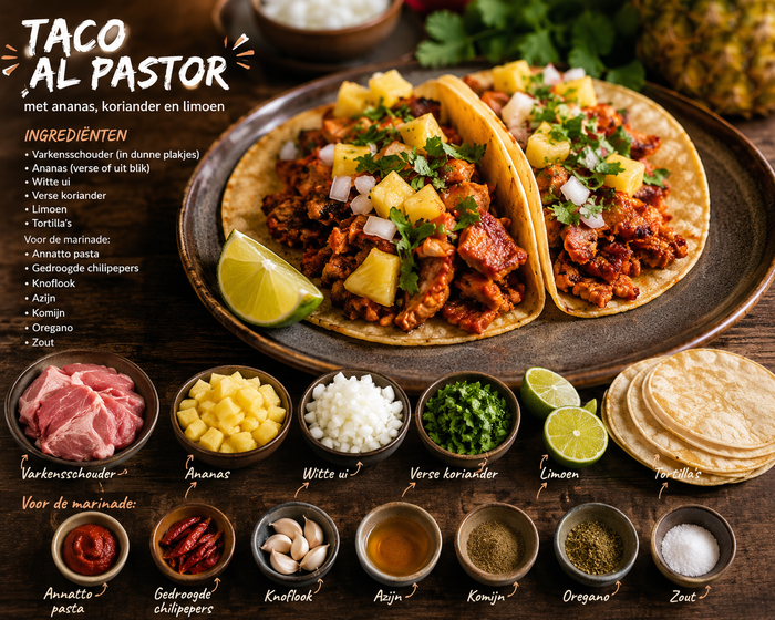 🌮 Taco al Pastor – Authentiek Recept