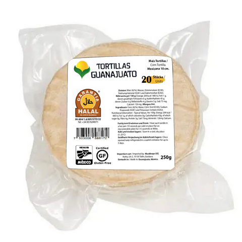 Torti Maiz Guanajuato 250gr white corn 10cm