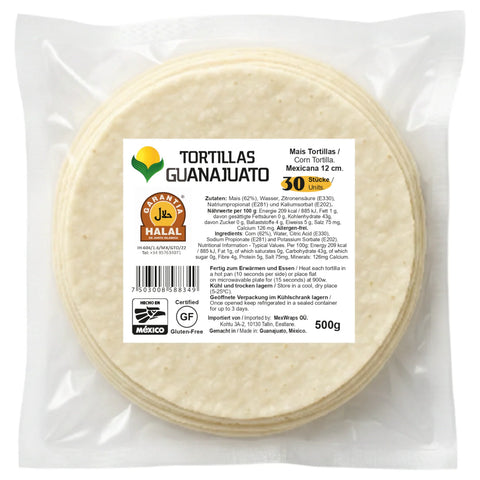 Torti Maiz Guanajuato 500g white corn 12cm