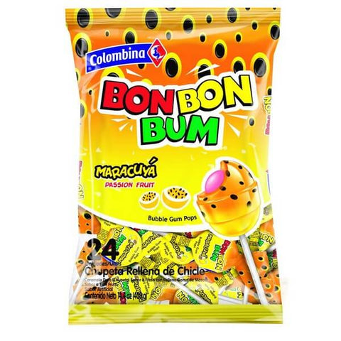 Bon Bon Bum passievrucht lolly's 408g zak