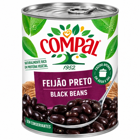 Compal Feijão Preto / Black Beans 845g