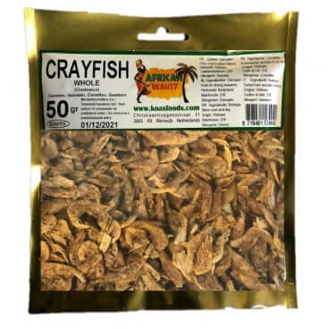 Gedroogde crayfish heel African Beauty 50g zakje
