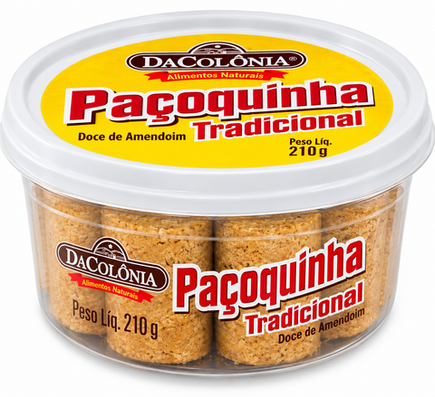 Braziliaanse pindasnoep paçoquinha DaColônia 210g