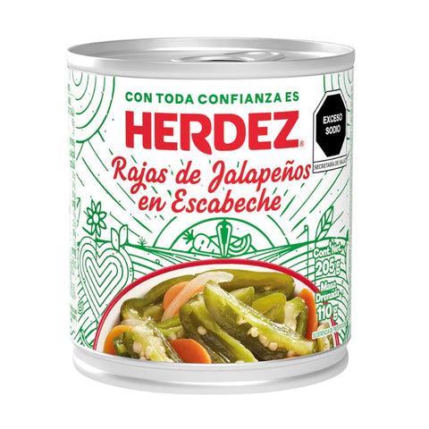 Jalapeño reepjes in zuur Herdez 205g blik