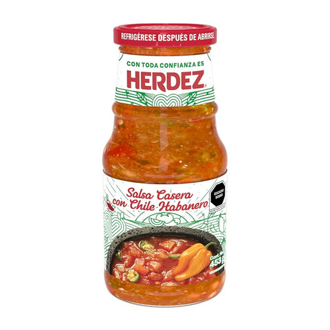 Salsa casera habanero Herdez 453g pot