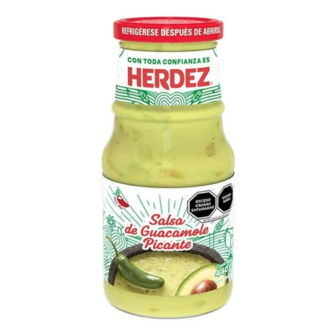 Pittige guacamole salsa Herdez 445g pot