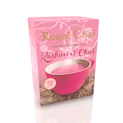 Instant Kashmiri pink chai Royal Chai gezoet doos