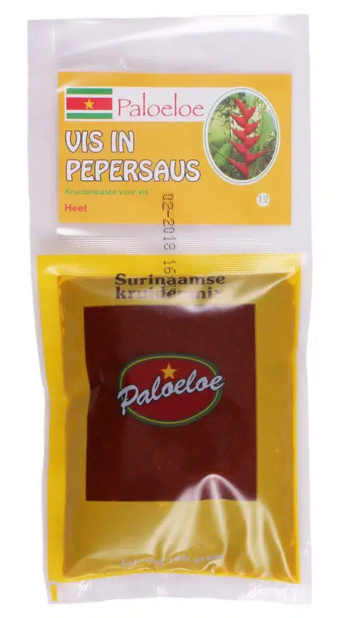 Surinaamse kruidenmix vis in pepersaus Paloeloe 100g