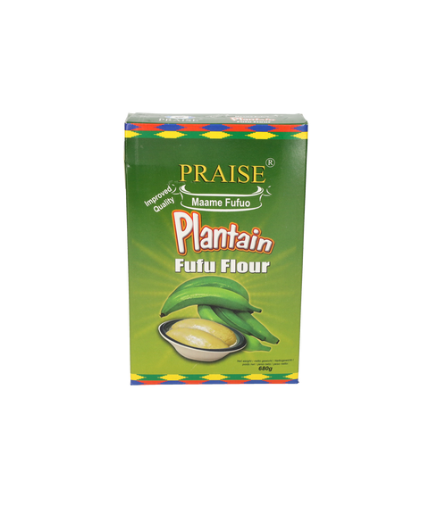 Praise plantain fufu meel 680g verpakking