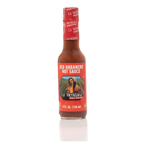 Rode habanero saus La Meridana 150ml fles