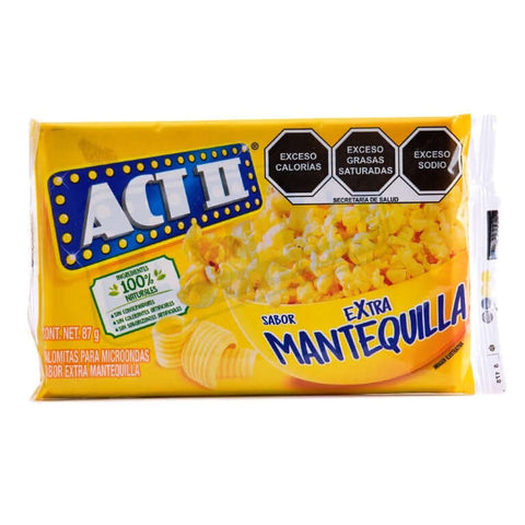 Magnetronpopcorn extra butter ACT II 80g