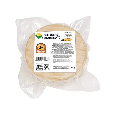 Gele maïstortilla's om te frituren Guanajuato 1kg