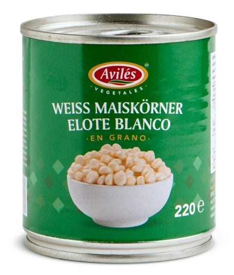 Witte Mexicaanse maïs Avilés 220g blik
