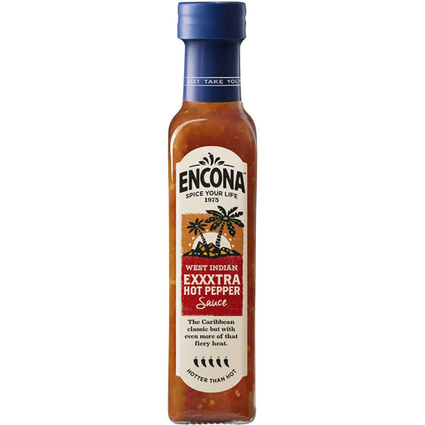 Encona West Indian extra hete pepersaus 142ml fles