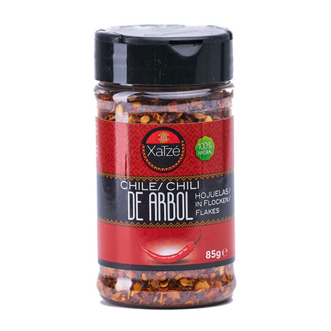 Chilivlokken chile de árbol Xatze 85g
