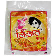 Urid papadums plain Lijjat 200g