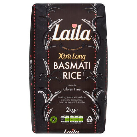 Extra lange basmatirijst Laila 2kg zak