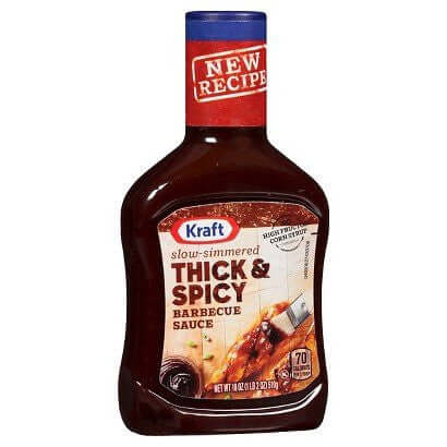Barbecuesaus thick and spicy Kraft 18oz 510g fles