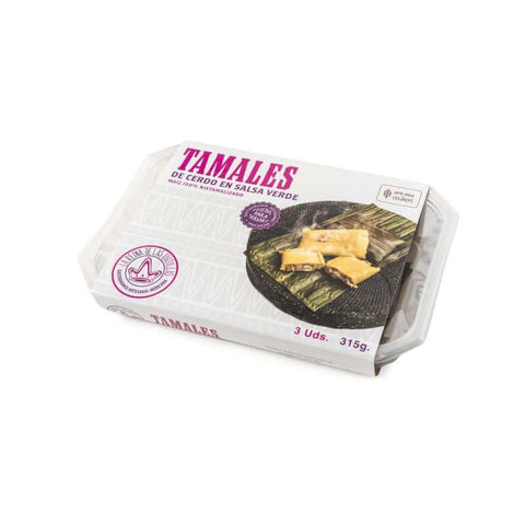 La Reina tamales cerdo en salsa verde 315g verpakking