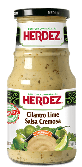 Salsa Herde 434g Salsa Cilantro Cremosa glass