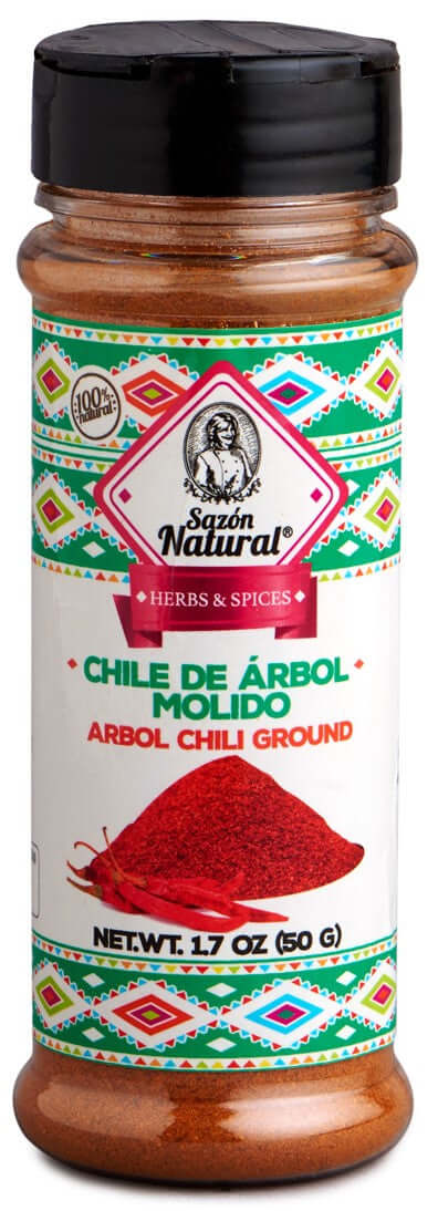Chile Sazon Natural 50gr Chile De Arbol Molido