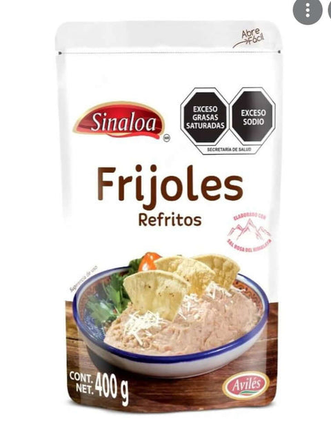 Refried beans frijoles bayos refritos Frijo Avilés 420g pouch