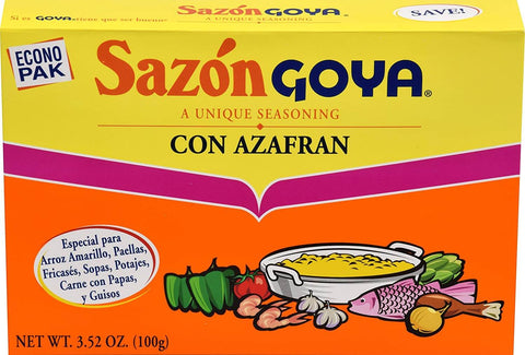 Goya Sazon Azafran 3.52oz / 100g