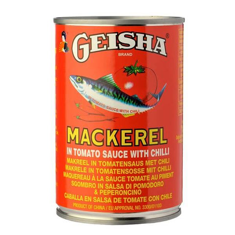 Geisha makreel in chilisaus 425g blik