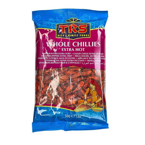 Hele gedroogde chilipepers extra heet TRS 50g
