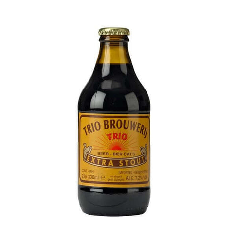 Trio Extra Stout donker bier 7,2% 330ml fles
