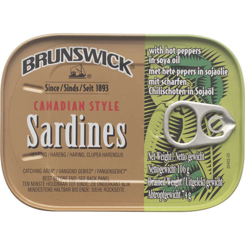Brunswick sardines met peper 100g blik